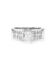Radiant Diamond Solitaire Ring with Princess Accents